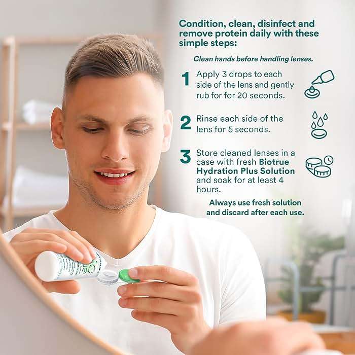 Biotrue Hydration Plus Contact Lens Solution with Lens Case, Multi-Purpose Solution for Soft Lenses, Hydrates with Hyaluronan, Cleans, Clears, and Disinfects for All-Day Comfort, 10 Fl Oz (Pack of 1) - Image 5