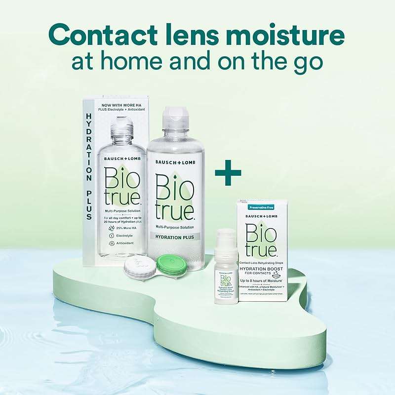 Biotrue Hydration Plus Contact Lens Solution with Lens Case, Multi-Purpose Solution for Soft Lenses, Hydrates with Hyaluronan, Cleans, Clears, and Disinfects for All-Day Comfort, 10 Fl Oz (Pack of 1) - Image 7