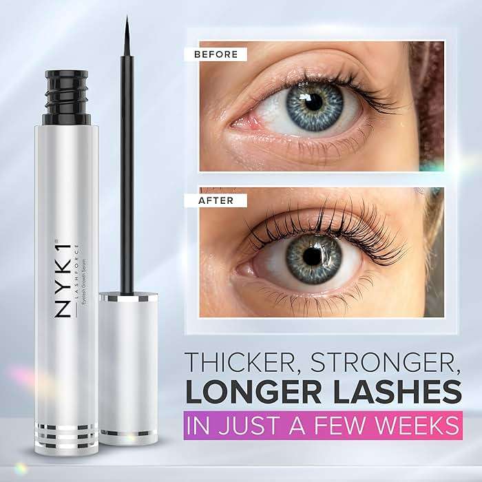 NYK1 CONCENTRATED Lash Serum For Eyelash Growth (XL - 8ml) LashForce Eyelash Serum To Grow Lashes Longer And Thicker - Eye Lash Enhancing Formula With Easy Application And Long Lasting Results - Image 3
