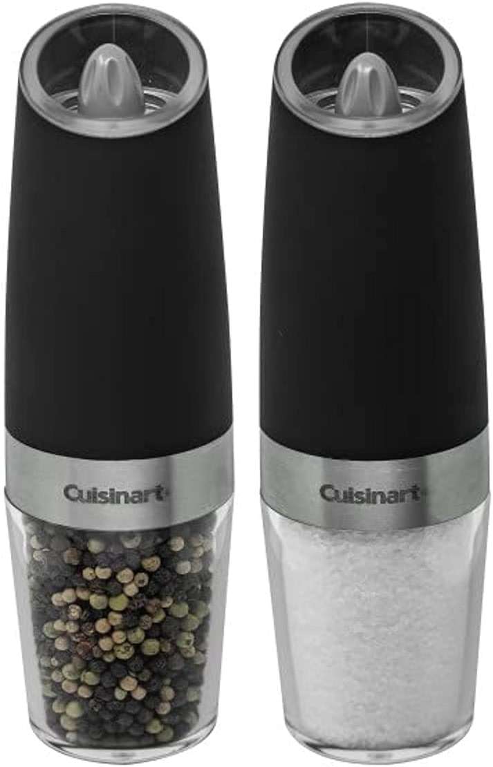 Cuisinart CSS-2424 Gravity Salt and Pepper Spice Mill with Blue LED Light, 2/3 Cup Capacity - Image 1