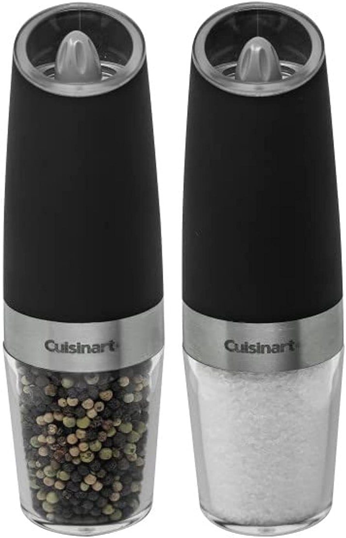 Cuisinart CSS-2424 Gravity Salt and Pepper Spice Mill with Blue LED Light, 2/3 Cup Capacity - Product Image