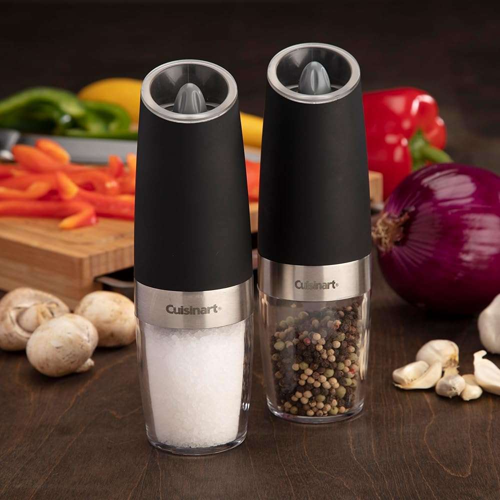 Cuisinart CSS-2424 Gravity Salt and Pepper Spice Mill with Blue LED Light, 2/3 Cup Capacity - Image 2