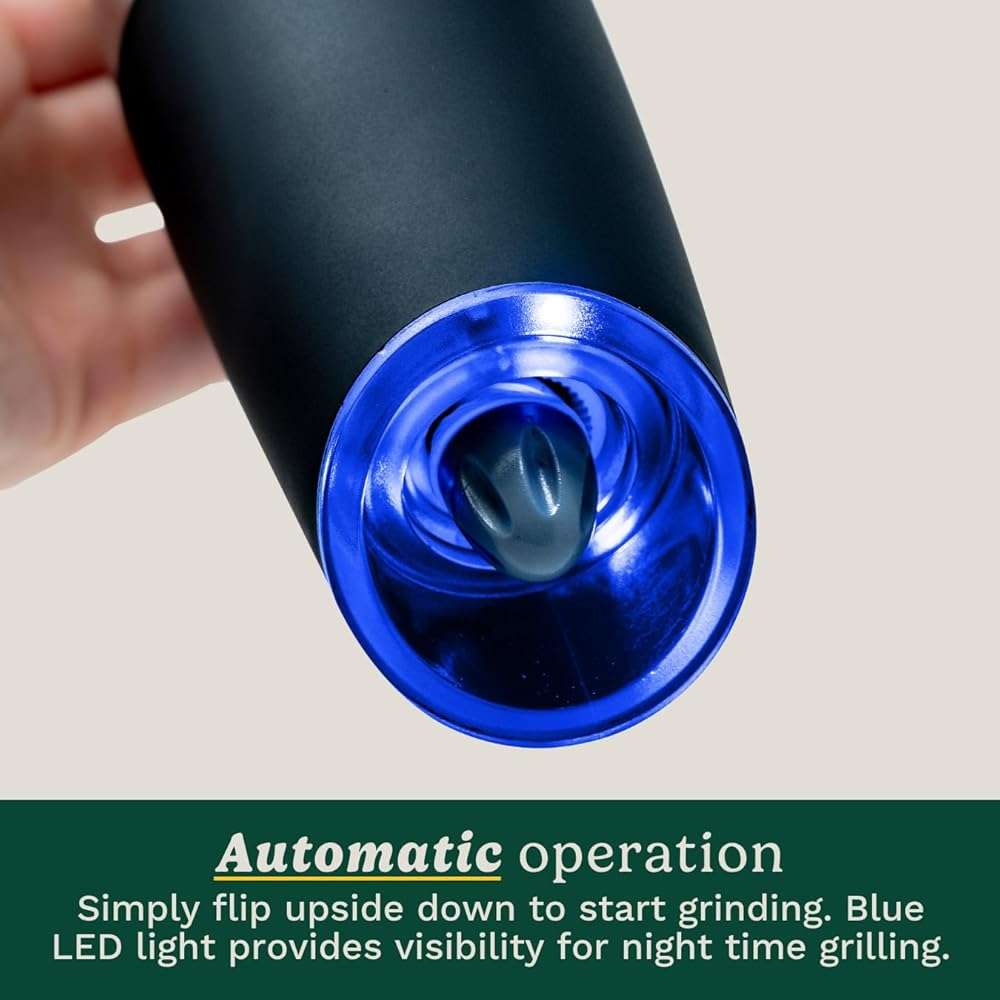 Cuisinart CSS-2424 Gravity Salt and Pepper Spice Mill with Blue LED Light, 2/3 Cup Capacity - Image 4