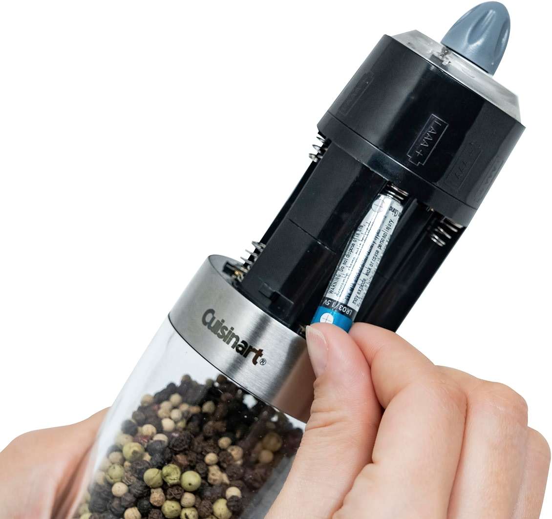 Cuisinart CSS-2424 Gravity Salt and Pepper Spice Mill with Blue LED Light, 2/3 Cup Capacity - Image 7