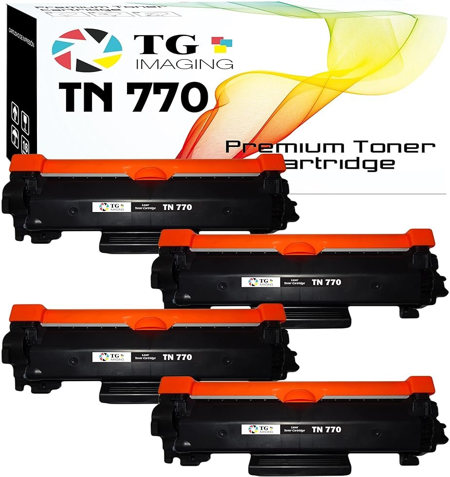 TG Imaging (4 Pack, 770) Super High Yield Compatible with Brother TN770 TN-770 Toner Cartridge for HL-L2370DWXL MFC-L2750DW MFC-L2750DW Printers - Product Image