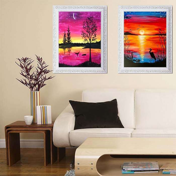 TINY FUN 12 Pack Diamond Painting Kits for Adults 5D Diamond Art Kit Paint by Number for Beginners, DIY Paint with Round Full Drill Diamonds Paintings Gem Art for Home Wall Decor Gift (12X16 Inch - Image 6
