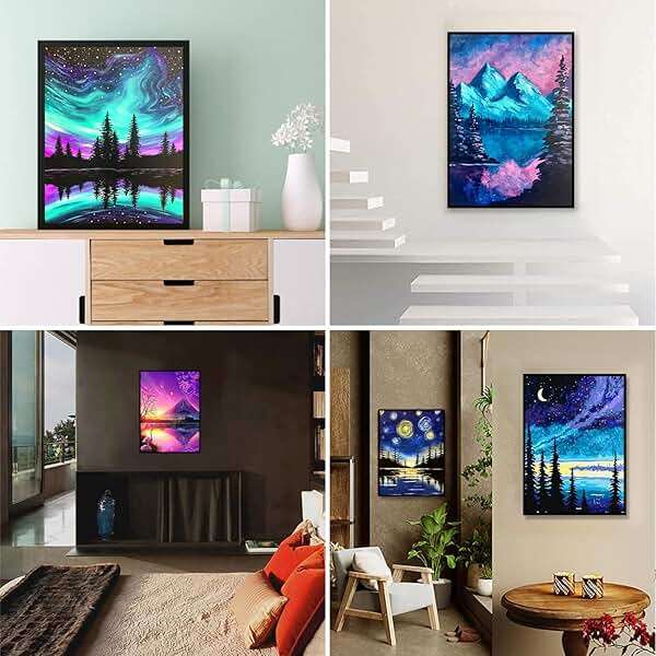 TINY FUN 12 Pack Diamond Painting Kits for Adults 5D Diamond Art Kit Paint by Number for Beginners, DIY Paint with Round Full Drill Diamonds Paintings Gem Art for Home Wall Decor Gift (12X16 Inch - Image 8