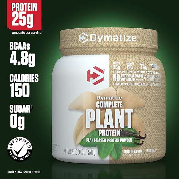 Dymatize Vegan Plant Protein, Smooth Vanilla, 25g Protein, 4.8g BCAAs, Complete Amino Acid Profile, 15 Servings - Image 2