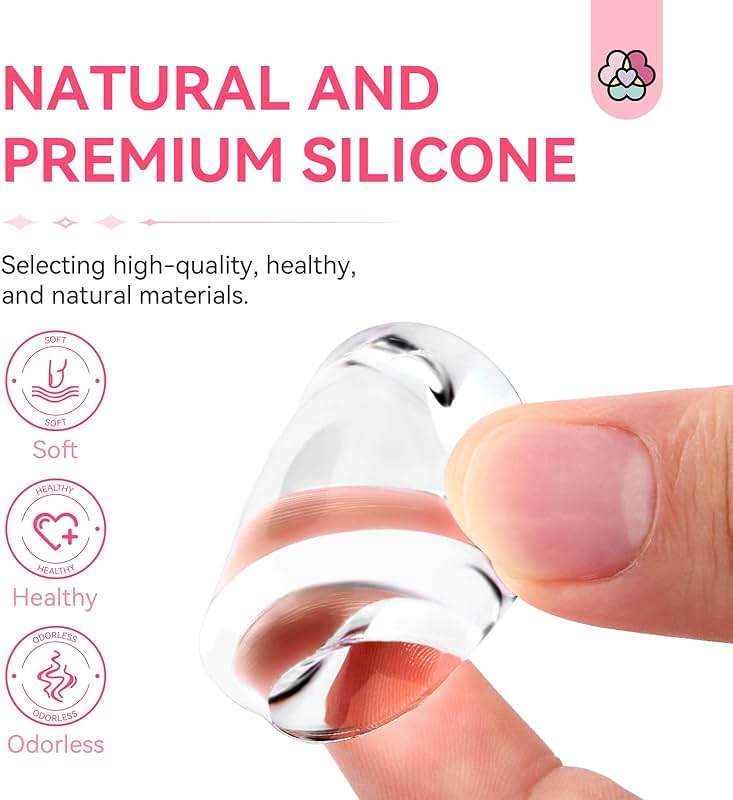 Saviland French Tip Nail Stamp: 4PCS Nail Art Stamper Kit Clear Silicone Nails Stamping Long & Short Jelly Stamper with Scrapers Nails Stamper Kit for French Manicure Home DIY Salon - Image 3