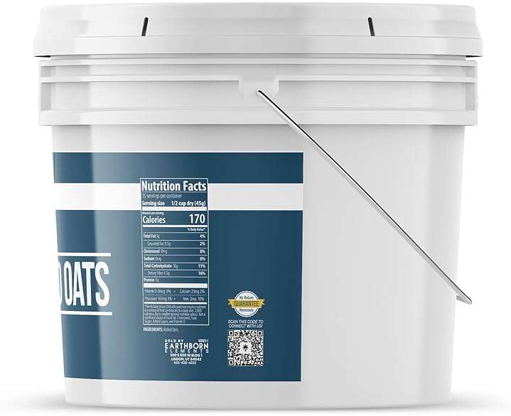 Earthborn Elements Gluten Free Rolled Oats 1 Gallon, Old Fashioned Oats, Bulk Size - Image 2