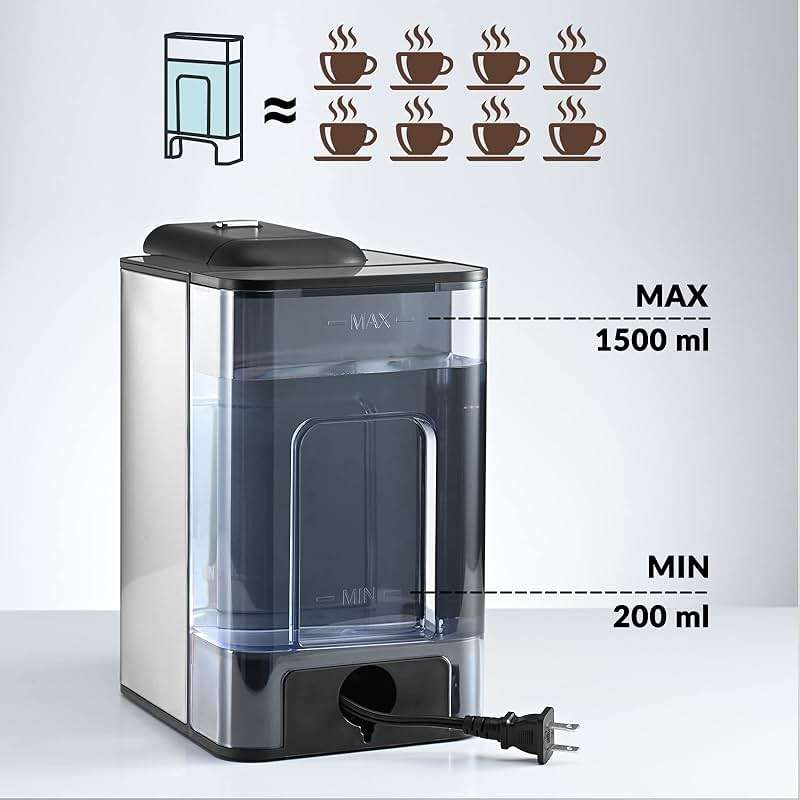 Mecity Coffee Maker 3 in 1 Single Serve Coffee Machine, Compatible with K cup Capsules, Instant Coffee Pot, Tea maker, 6,8,10 Oz Cup, Removable 50 Oz Water Reservoir, 120V 1150W - Image 7