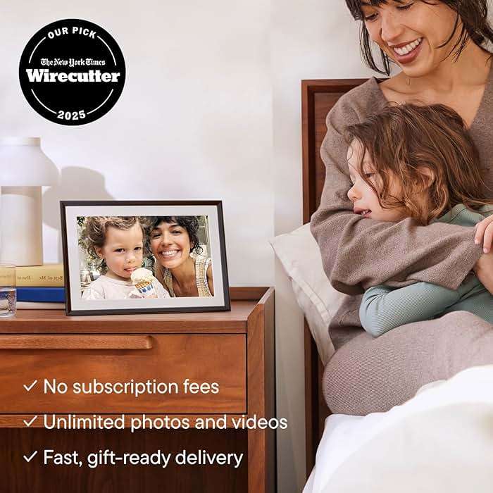 Aura Carver 10" HD WiFi Digital Picture Frame – Free Unlimited Cloud Storage – Send Photos from Phone – No Subscription – Auto On/Off – Gift for Parents & Grandparents – Quick 1 Minute Setup - Image 3