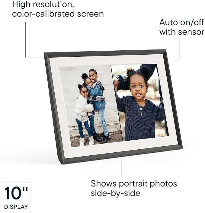 Aura Carver 10" HD WiFi Digital Picture Frame – Free Unlimited Cloud Storage – Send Photos from Phone – No Subscription – Auto On/Off – Gift for Parents & Grandparents – Quick 1 Minute Setup - Image 4