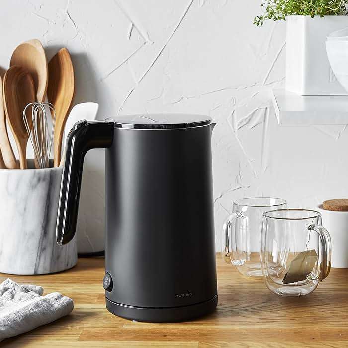 ZWILLING Enfinigy Cool Touch 1-Liter Electric Kettle, Cordless Tea Kettle & Hot Water - Black - Image 2