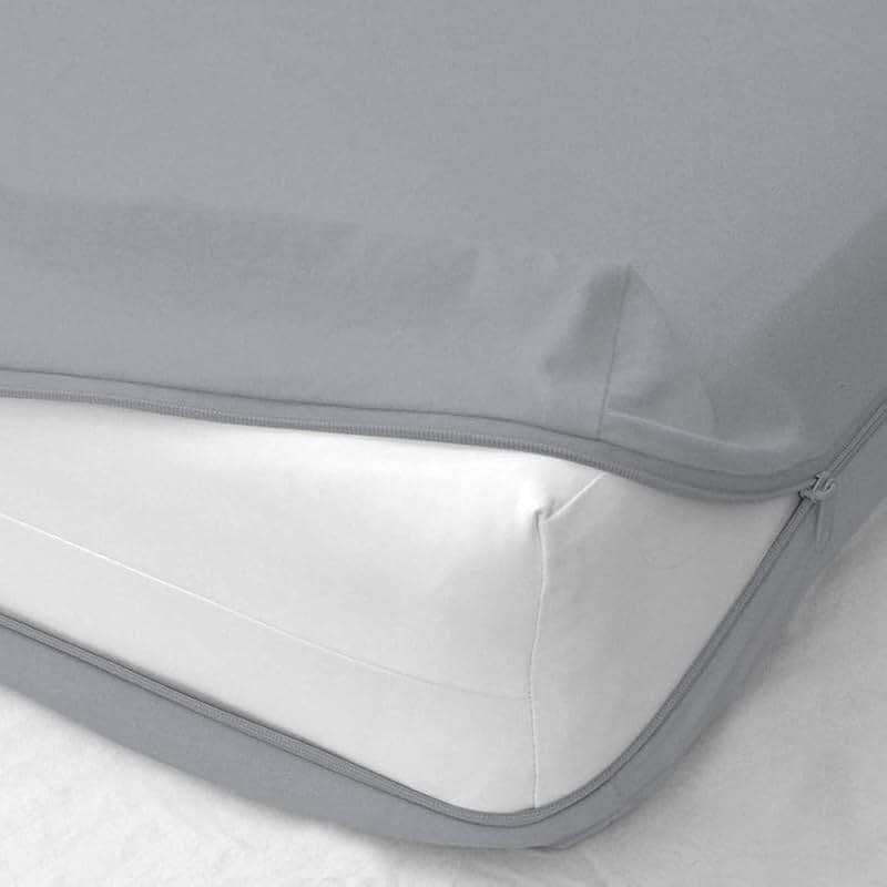 Shreem Linen Zipper Fitted Sheet -16 Inch Extra Deep Pocket, Soft Brushed Microfiber Bottom Sheet, Wrinkle, Shrink & Fade Resistant, Hotel Quality, Light Grey, King - Image 1