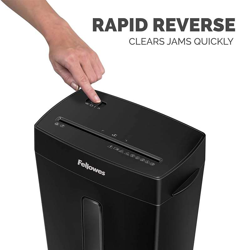 Fellowes P-40C 8 Sheet Cross-Cut Deskside Paper Shredder for Home Office - Image 3