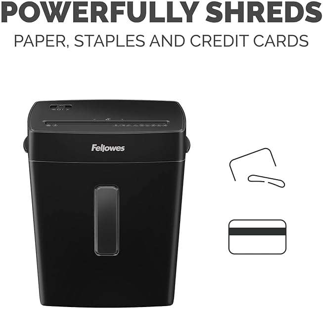 Fellowes P-40C 8 Sheet Cross-Cut Deskside Paper Shredder for Home Office - Image 4