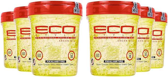 Eco Style Argan Oil Professional Styling Hair Gel, 32 oz (Pack of 6) - Image 1