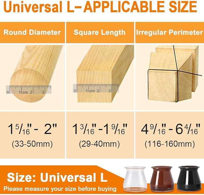 VIUME 24 Pcs Chair Leg Floor Protectors for Hardwood Floors Silicone Covers to Protect Wood Tile Floors Felt Pads Furniture Leg Caps Anti-Scratch Reduce Noise (Fit:1.3"-2") - Image 6