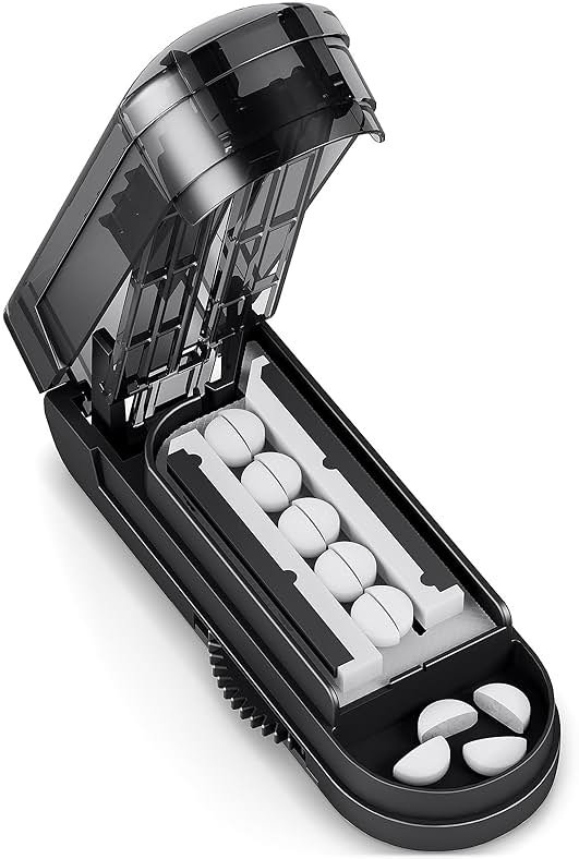 DEPAD Pill Cutter Splitter for Small and Tiny Pills, Pill Splitter for Cutting Multiple Pills with Adjustable Bars & Hidden Blade, Safely Cuts Small or Large Tablets for Seniors & Pets - Product Image