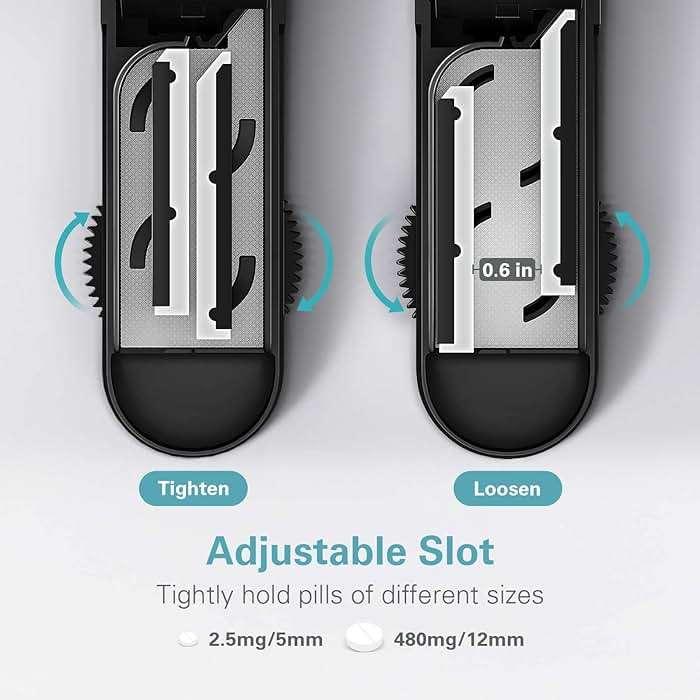 DEPAD Pill Cutter Splitter for Small and Tiny Pills, Pill Splitter for Cutting Multiple Pills with Adjustable Bars & Hidden Blade, Safely Cuts Small or Large Tablets for Seniors & Pets - Image 3
