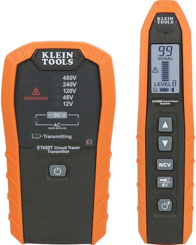 Klein Tools ET450 Advanced Underground Circuit Breaker Finder and Wire Tracer Kit for Energized and Non-Energized Breakers, Fuses, and Wires - Image 7