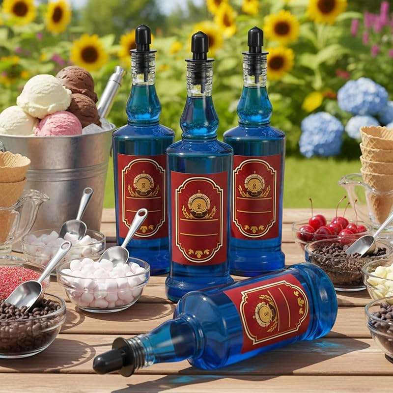 30 Pcs Bottle Pourers Syrup Pour Spouts Including Snow Cone Syrup Alcohol Liquor Bottle Pourers and Rubber Dust Cap Covers Dispenser Accessories - Image 4
