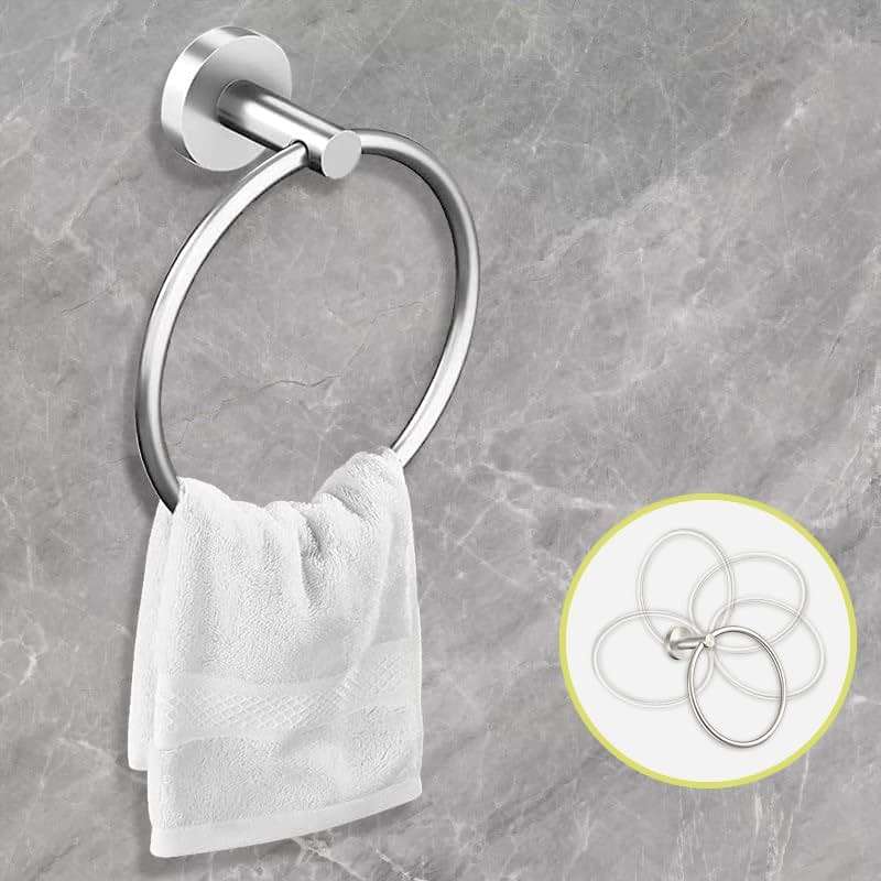 Cilee 10 Piece Brushed Nickel Bathroom Accessories Set, 16 inch Brushed Nickel Bathroon Hardware Set Towel Bar Ring Toilet Paper Holder Robe Towel Hook SUS304 Stainless Steel - Image 5