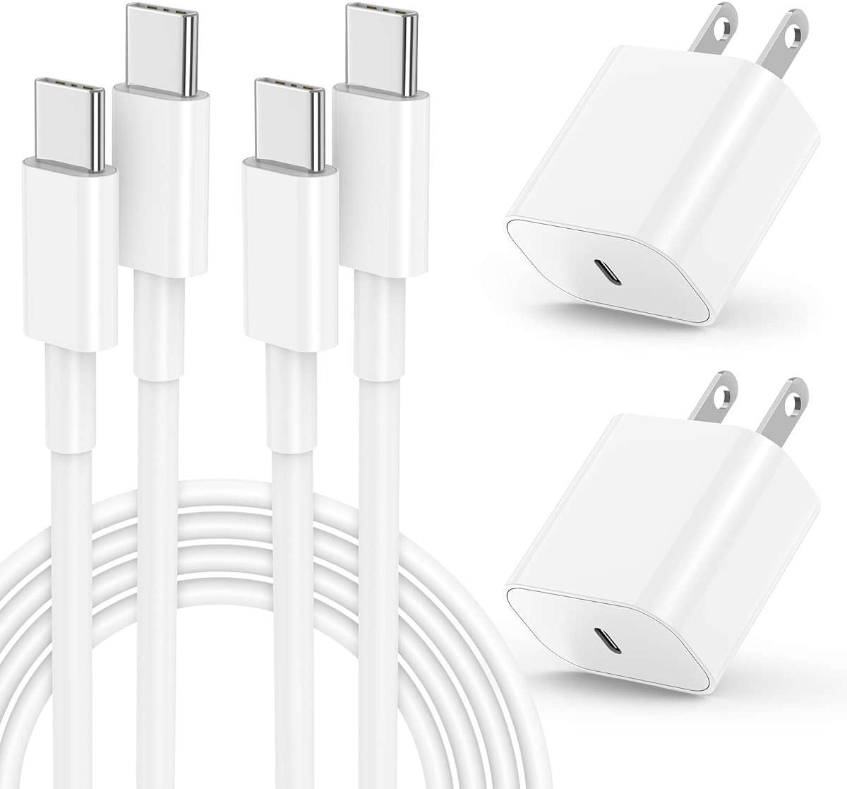 iPhone 17 16 15 Fast Charger, 20W USB C Charging Block for Apple iPhone 17 Pro Max/17 Air/16 Pro/15 Plus, iPad 12/11 inch/Mini/6 Gen,Wall Plug Power Adapter Cube Brick/6ft Type C to C Cable Cord Long - Image 1