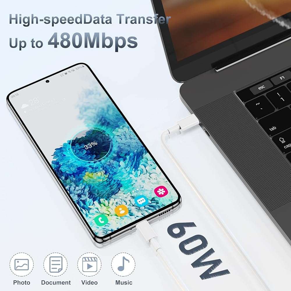 iPhone 17 16 15 Fast Charger, 20W USB C Charging Block for Apple iPhone 17 Pro Max/17 Air/16 Pro/15 Plus, iPad 12/11 inch/Mini/6 Gen,Wall Plug Power Adapter Cube Brick/6ft Type C to C Cable Cord Long - Image 5