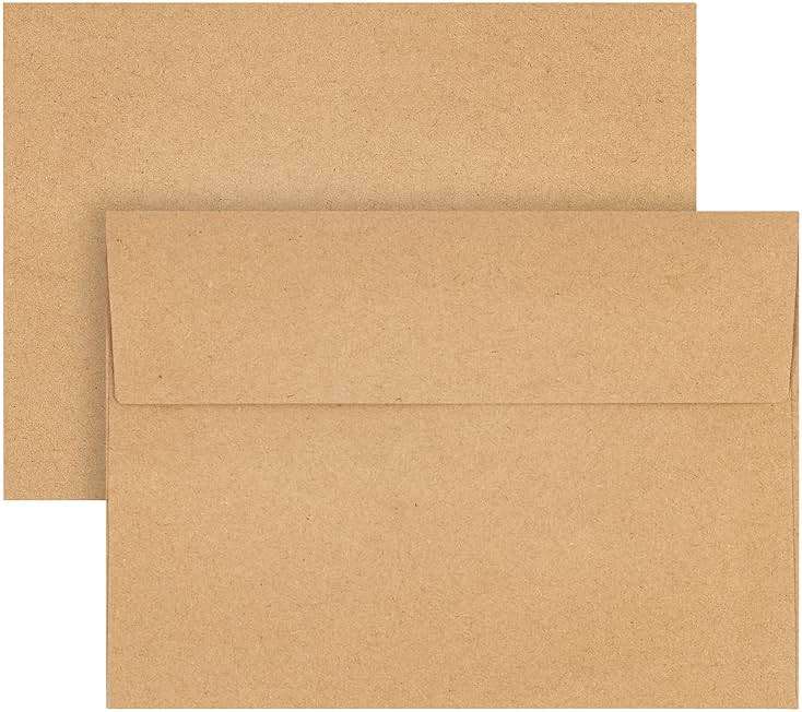 Hongyitime Kraft Paper Envelopes, 50 Pack, 5 x 7 Inch, Brown A7 Envelopes, Self-Seal Card Envelopes, Invitation/Postcard Envelopes - Image 4