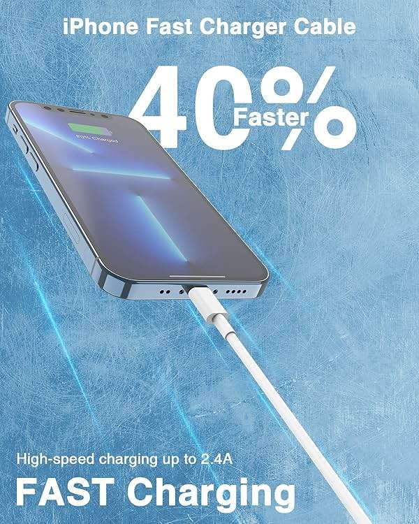 USB C to Lightning Cable (2pack 6ft), Apple MFi Certified iPhone Fast Charger 2m, Power Delivery Original Type C Charging Cord for Apple iPhone 13/12/11 Pro/11/XS MAX/XR/8/7/6s Plus,iPad (White) - Image 4