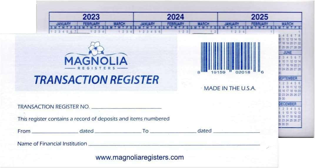 18 Pack Check Registers for Personal Checkbook, 24-25-26 Calendars, Transaction Register and Ledgers - Image 1