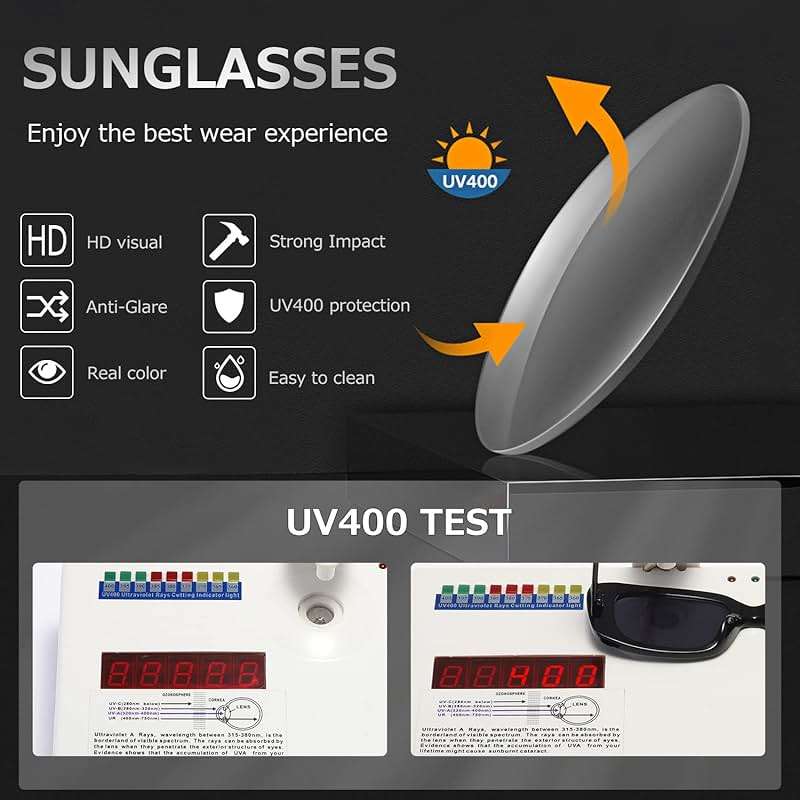 kimorn Rectangle Sunglasses for Women Men Trendy Retro Fashion Sun Glasses 90’s Vintage UV 400 Protection Square Frame K1200 - Image 7