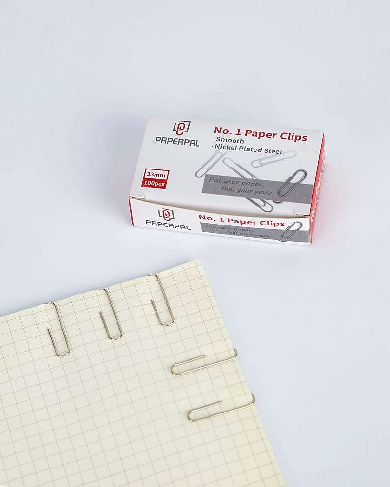 PAPERPAL Paperclips for Office School & Personal Use, #1 Smooth Paper Clip (1-2/7"), 600 Medium Paper Clips (6 Boxes of 100 Each), Silver | Medium paper clips for office, school and personal use, conveniently packed in 6 boxes of 100 each. - Image 6