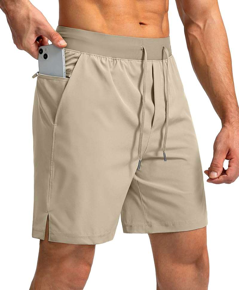 Soothfeel Men's Running Shorts with Zipper Pockets 9"/ 7"/ 5" Quick Dry Eight Basketball Gym Workout Athletic Shorts - Image 1