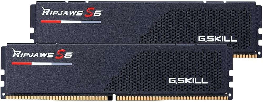 G.SKILL Ripjaws S5 Series DDR5 RAM (Intel XMP 3.0) 32GB (2x16GB) 6000MT/s CL30-40-40-96 1.35V Desktop Computer Memory U-DIMM - Matte Black (F5-6000J3040F16GA2-RS5K) - Image 1