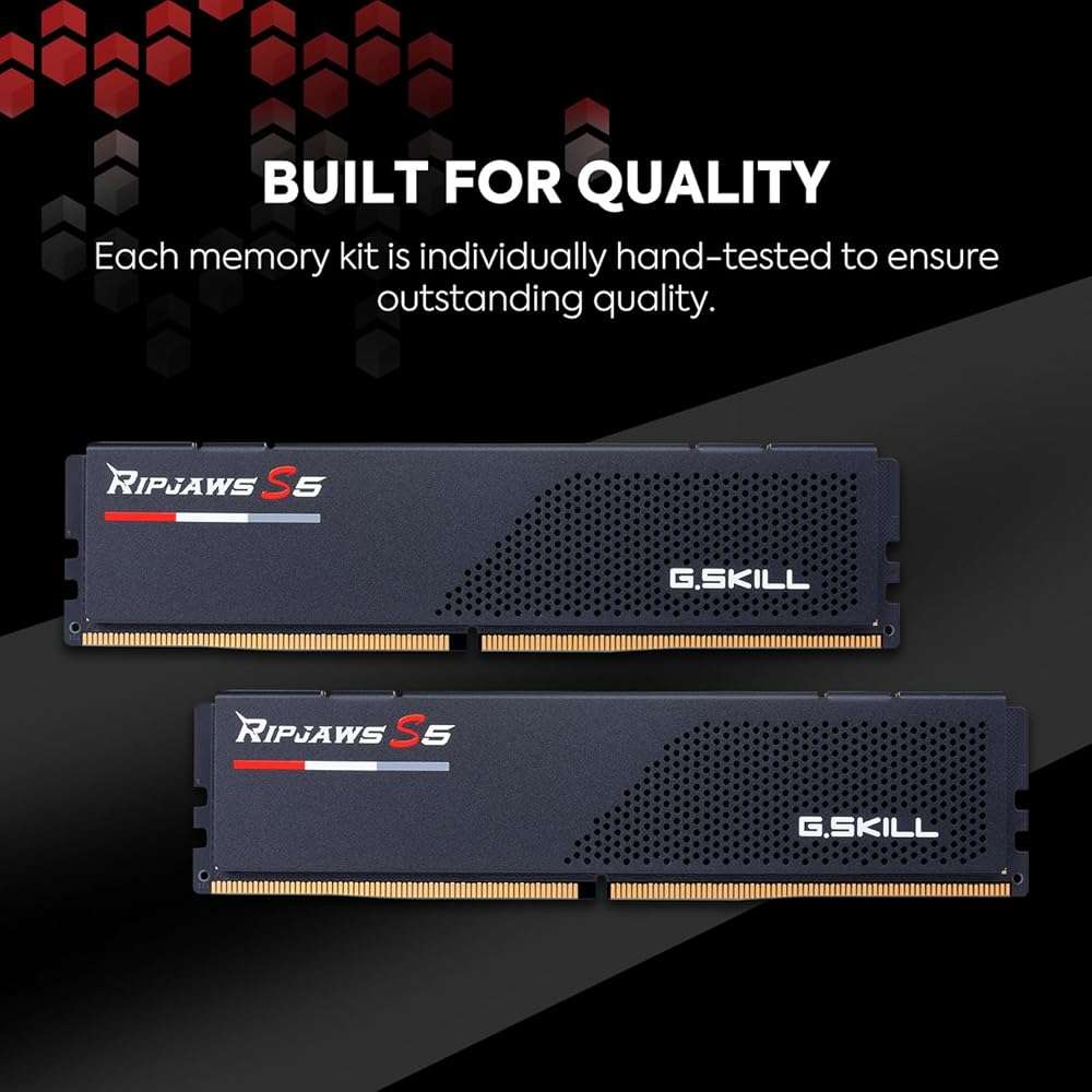 G.SKILL Ripjaws S5 Series DDR5 RAM (Intel XMP 3.0) 32GB (2x16GB) 6000MT/s CL30-40-40-96 1.35V Desktop Computer Memory U-DIMM - Matte Black (F5-6000J3040F16GA2-RS5K) - Image 5