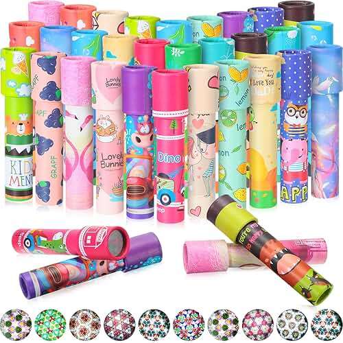 Yunsailing 30 Pcs Valentines Day Kaleidoscopes Party Favors Vintage Mini Kaleidoscope Party Favor Educational Toy for Kids Return Gifts School Classroom Prizes Goodie Bag Fillers(Lovely) - Image 1