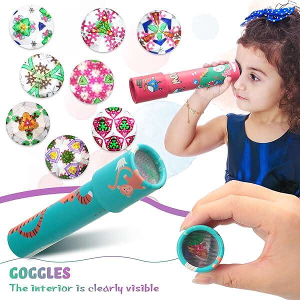 Yunsailing 30 Pcs Valentines Day Kaleidoscopes Party Favors Vintage Mini Kaleidoscope Party Favor Educational Toy for Kids Return Gifts School Classroom Prizes Goodie Bag Fillers(Lovely) - Image 3