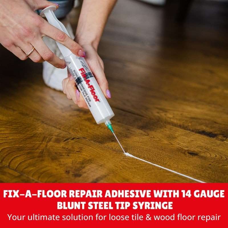 The Original Fix-A-Floor Loose Tile Repair Adhesive with Syringe - Tile, Porcelain, Ceramic, Marble, Stone & Wood Floor Repair Adhesive - Pack of 2 - Image 2