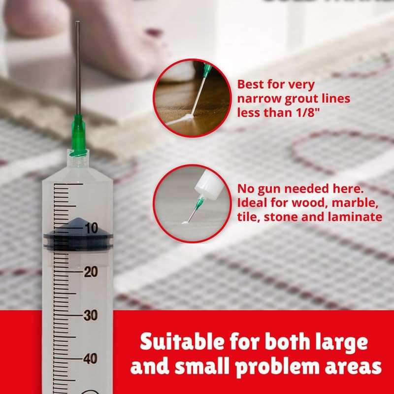 The Original Fix-A-Floor Loose Tile Repair Adhesive with Syringe - Tile, Porcelain, Ceramic, Marble, Stone & Wood Floor Repair Adhesive - Pack of 2 - Image 8