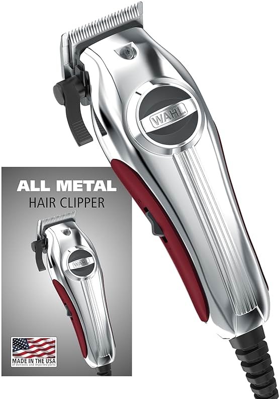 Wahl USA Pro Ultra Quiet High Torque Corded Hair Clipper for Ultra Quiet Operation and Cooler Operating Temperatures, Metal Housing with Bonus Hair Clipping Guard Caddy - Model 3000097 - Product Image