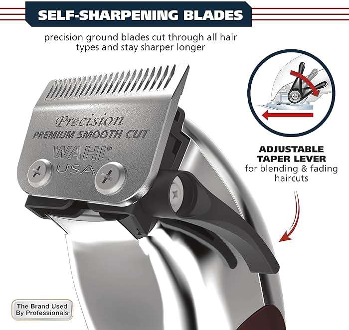 Wahl USA Pro Ultra Quiet High Torque Corded Hair Clipper for Ultra Quiet Operation and Cooler Operating Temperatures, Metal Housing with Bonus Hair Clipping Guard Caddy - Model 3000097 - Image 4