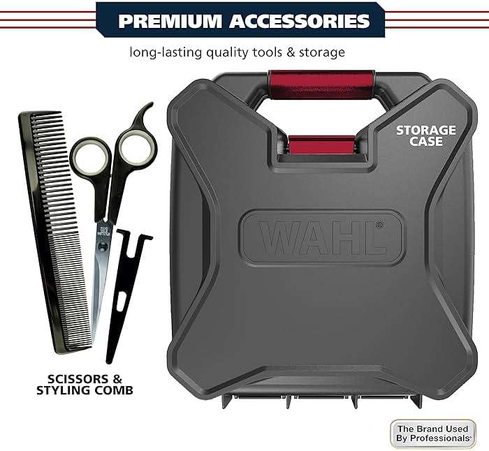 Wahl USA Pro Ultra Quiet High Torque Corded Hair Clipper for Ultra Quiet Operation and Cooler Operating Temperatures, Metal Housing with Bonus Hair Clipping Guard Caddy - Model 3000097 - Image 8