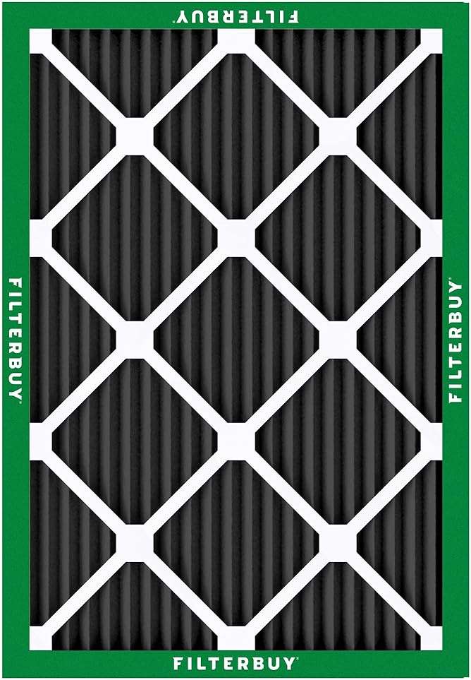 Filterbuy 20x25x1 Air Filter MERV 10 Odor & Allergy Defense with Activated Carbon (2-Pack), Electrostatic Pleated HVAC AC Furnace Filters Replacement, Made in USA (Actual Size: 19.50 x 24.50 x 0.75) - Image 8
