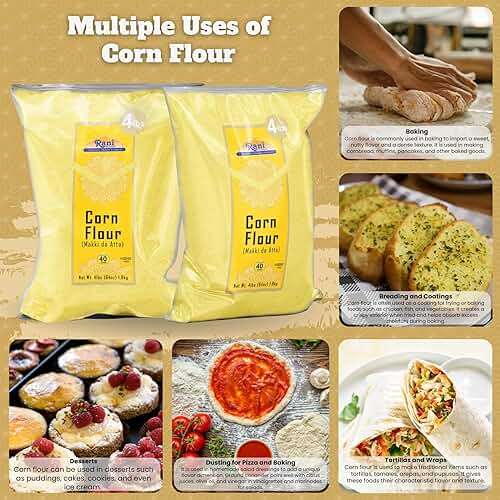 Rani Corn Flour (Makki ka Atta) 64oz (4lbs) 1.81kg Bulk ~ All Natural | Vegan | Gluten Friendly | NON-GMO | Indian Origin - Image 3