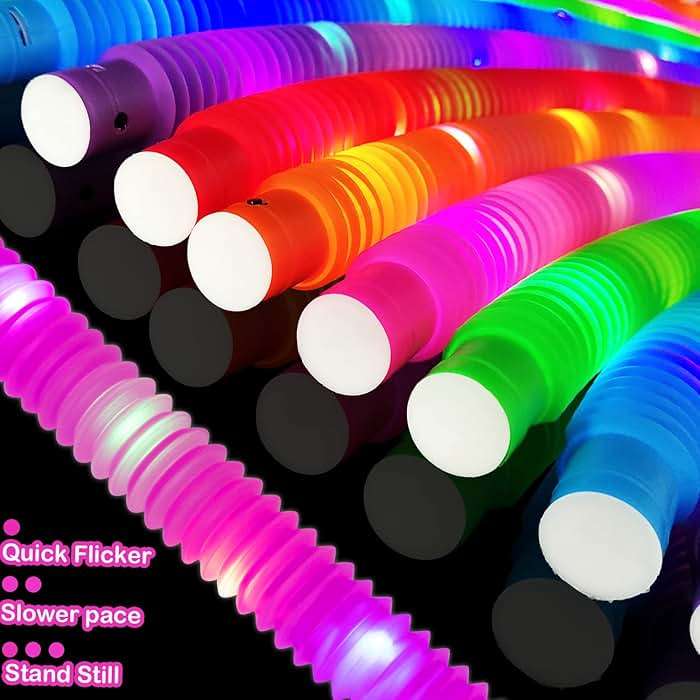 Glow Sticks 4th of July Party Favors for Kids 12-96 PCS,Glow in Dark Party Supplies for Toddlers,Light Up Neon Necklace Bracelet Accessories Decoration for Boys Girls,Fun for Birthday Dance Camp Care - Image 4