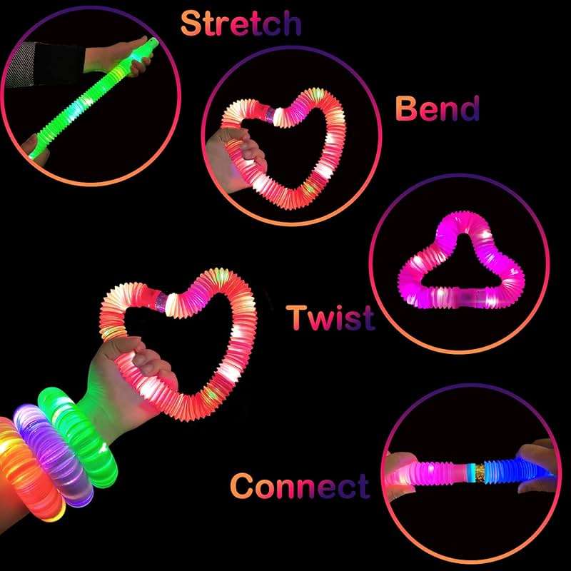 Glow Sticks 4th of July Party Favors for Kids 12-96 PCS,Glow in Dark Party Supplies for Toddlers,Light Up Neon Necklace Bracelet Accessories Decoration for Boys Girls,Fun for Birthday Dance Camp Care - Image 5