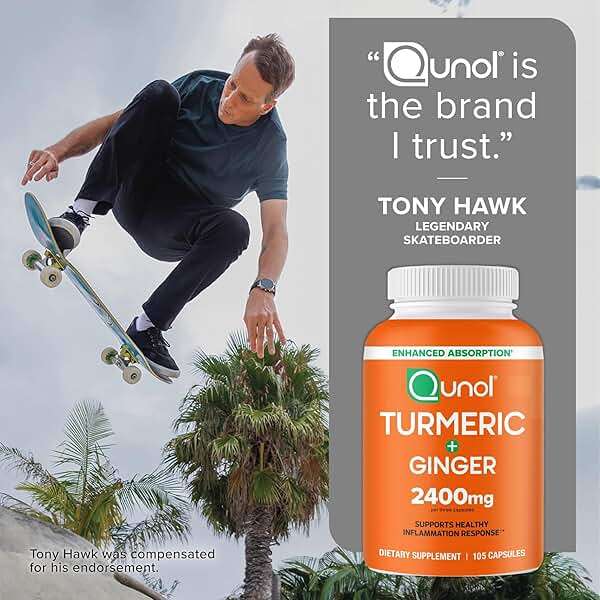 Qunol Turmeric Curcumin with Black Pepper & Ginger, 2400mg Turmeric Extract with 95% Curcuminoids, Extra Strength Supplement, Enhanced Absorption, Joint Support Supplement, 105 Count - Image 10